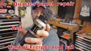 Harbor Freight Flanger tool Review and replacing the quarter panel on my 1965 impala