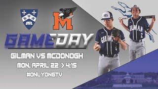 Varsity Baseball vs. McDonogh