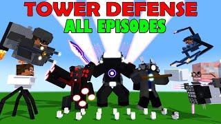 Minecraft Mobs : SKIBIDI TOILET Tower Defense SEASON 1 ALL EPISODE - Minecraft Animation