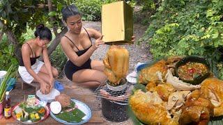 Countryside life JUICY Meat - How To Cook Thai Exotic Roast Chicken | Thailand village