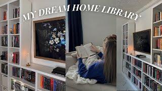 building & organizing my DREAM home library   bookshelf organization & bookshelf tour!