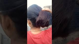 long hair heavy bun opening challenge|#longhair #channuvlogs33 #shorts #hairplay #silkyhair