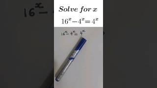 nice exponential equation solving #shorts #maths #equations