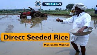 What is Direct Seeding of Rice (DSR)? | Agriculture | Increase Yield | #india4ias #upsc #kpsc #ias