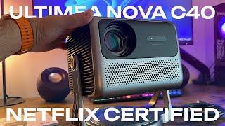 ULTIMEA NOVA C40 Projector Review - Gimbal Stand for Ceiling Projection & Netflix 1080p Certified!