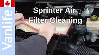 How to do a Sprinter Air Filter Replacement - Remove, Clean, Reinstall | Vanlife Maintenance