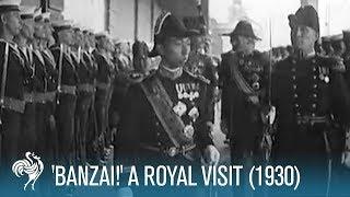 Japanese Prince Visits British Royal Family: 'Banzai!' (1930) | British Pathé