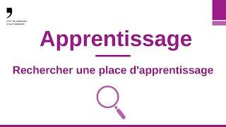 (5/18) Comment rechercher une place d'apprentissage sur orientation.ch ?