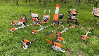 My entire Stihl tools in one place,gas and battery powered.( Toata colectia de scule de la Stihl.)