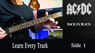 Back in Black - AC/DC. Full Album Guitar Lessons - Part 1 (Side 1)