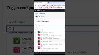 AWS Lambda Function Trigger #aws #awslambda #serverless #shorts