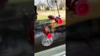 I love watching gorgeous hummingbirds drink their sweet fill: Geometric Window Hummingbird Feeder