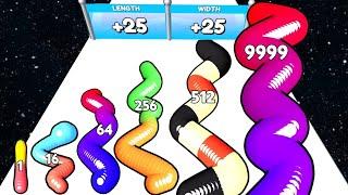 GUMMY WORM Go - Level up Worm Run (Colorful Jelly infinity, Asmr Gameplay)