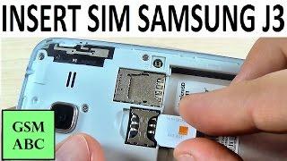 Samsung Galaxy J3 (2016) J320F - How to INSERT/ REMOVE SIM Card and Memory SD Card