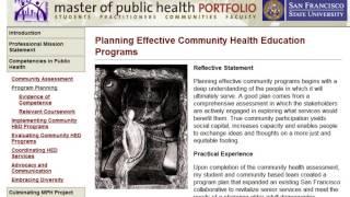 An example of an excellent ePortfolio