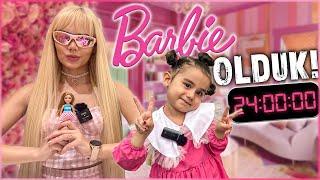 24 SAAT BOYUNCA BARBİE OLDUM!! (Barbie Kutusu, Barbie Elbisesi)