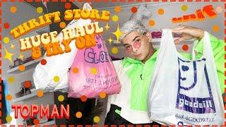 HUGE HOLLYWOOD THRIFT STORE HAUL & TRY ON!!  | UNIF, TOPMAN, & MORE! | Kevin Rupard