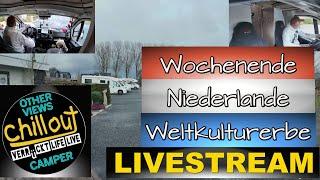 Rein ins Wohnmobil und ab in die Niederlande️ Anfahrt + Ankunft Kinderdijk im Livestream