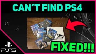 PS5 CAN'T FIND PS4 EASY FIX! (Fast Solution)