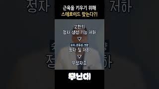 근육을 키우기 위해 스테로이드나 남성 호르몬을 맞는다?!