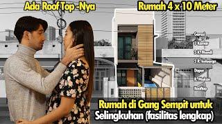 Tiny House - Rumah Buat selingkuhan di Gang Sempit, 4x10 dengan Desain Modern