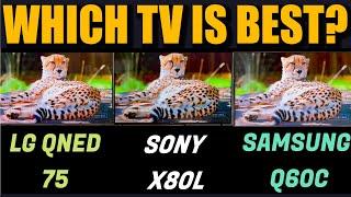 Sony X80L vs Samsung Q60C | Samsung Q60C vs LG QNED 75 | Sony X80L vs LG QNED 75 | Sony X80L PS5