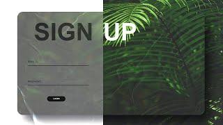 Login Form with Glass Effect | CSS Tutorial | Daft Creation