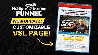 Multiple Income Funnel System UPDATE  Customizable VSL Page!