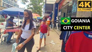 Goiania City Center - Goias, Brazil. 4K street walk