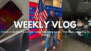 VLOG : a week in the life of a content creator, events , interviews , New phone  #iphone15promax