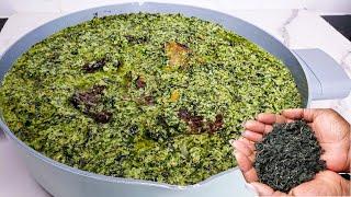 How to make Perfect Green Ndole Recipe with Dried Bitterleaves in Diaspora. Exact Measurements!