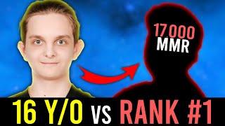 "when 16 Y/O Dota Prodigy meet RANK 1 with 17K MMR in ranked.."