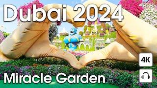 Dubai  Miracle Garden, City Center & Burj Khalifa [4k] Walking Tour Compilation