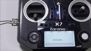 Eachine / Frsky XSR-E firmware update using Taranis Q X7 (from Banggood)