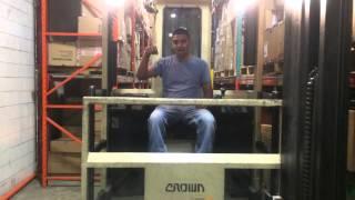 UN-OFFICIAL Forklift training video - How to operate a CROWN Swing Lift Truck TSP