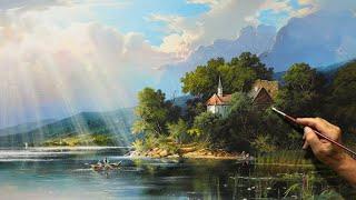 "July Day" Mountain painting  Artist - Viktor Yushkevich. #122