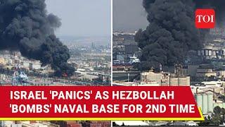 Israeli Naval Base 'Bombed'; Second Hezbollah Attack In Less Than 24 Hours | Watch