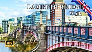 Lambeth Bridge Walk – Riverside Stroll | London 4k #uk #tour