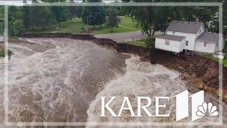 A portion of the home next to Rapidan Dam fell into river Tuesday evening