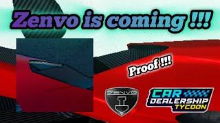 Roblox Car Dealership Tycoon | Zenvo is added as 1st licensed brand in CDT !!!