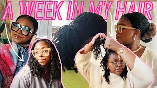 a realistic week in my natural hair  mini twist edition