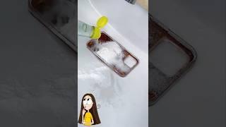 How to CLEAN Yellowed Phone Case | real or fake? #shorts