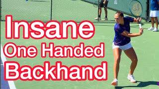 Is This The Best WTA One Hander? (Tennis Backhand Technique)