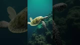 The Majestic green seaturtle