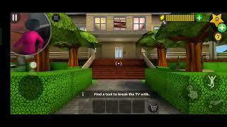 Scary Teacher 3D game -Game walkthrough -The TV Villian  !! Android Game  (Part=9) !!