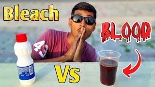 Bleach Vs Blood🩸| ऐसा हो जाएगा, सोचा नहीं था  | Bleach Science Experiment With Fake Blood.