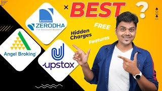 Zerodha vs Upstox vs Angel One - Best Demat & Trading Account 2022  Hidden Charges #TS #MoneySeries