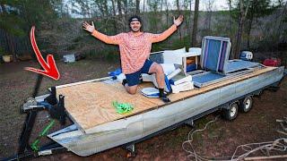 I Bought A $4,000 PONTOON Boat Off Facebook Marketplace!! (24 ft project boat)