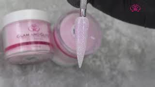 Glam and Glits Nail Design Glitter Acrylic Colour Powder Swatch - GA27 HOT PINK JEWEL
