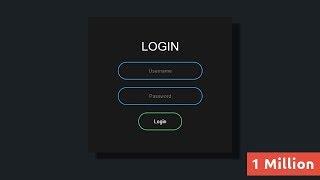 Animated Login Form Using Only HTML & CSS